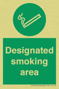 Designated smoking area